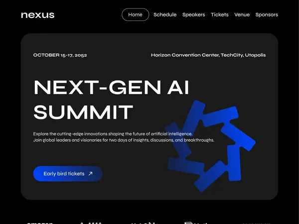 Nexus: AI Event Landing Page (Community)